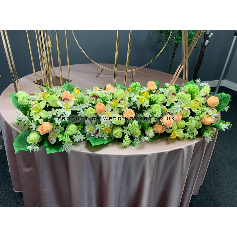 100cm Wedding Top Table Floral Runner - TR2207