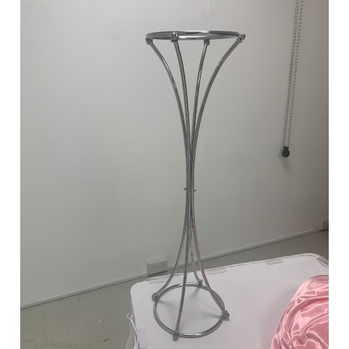 80cm Trumpet Shaped Metal Wedding Centerpiece Flower Stands - SILVER 