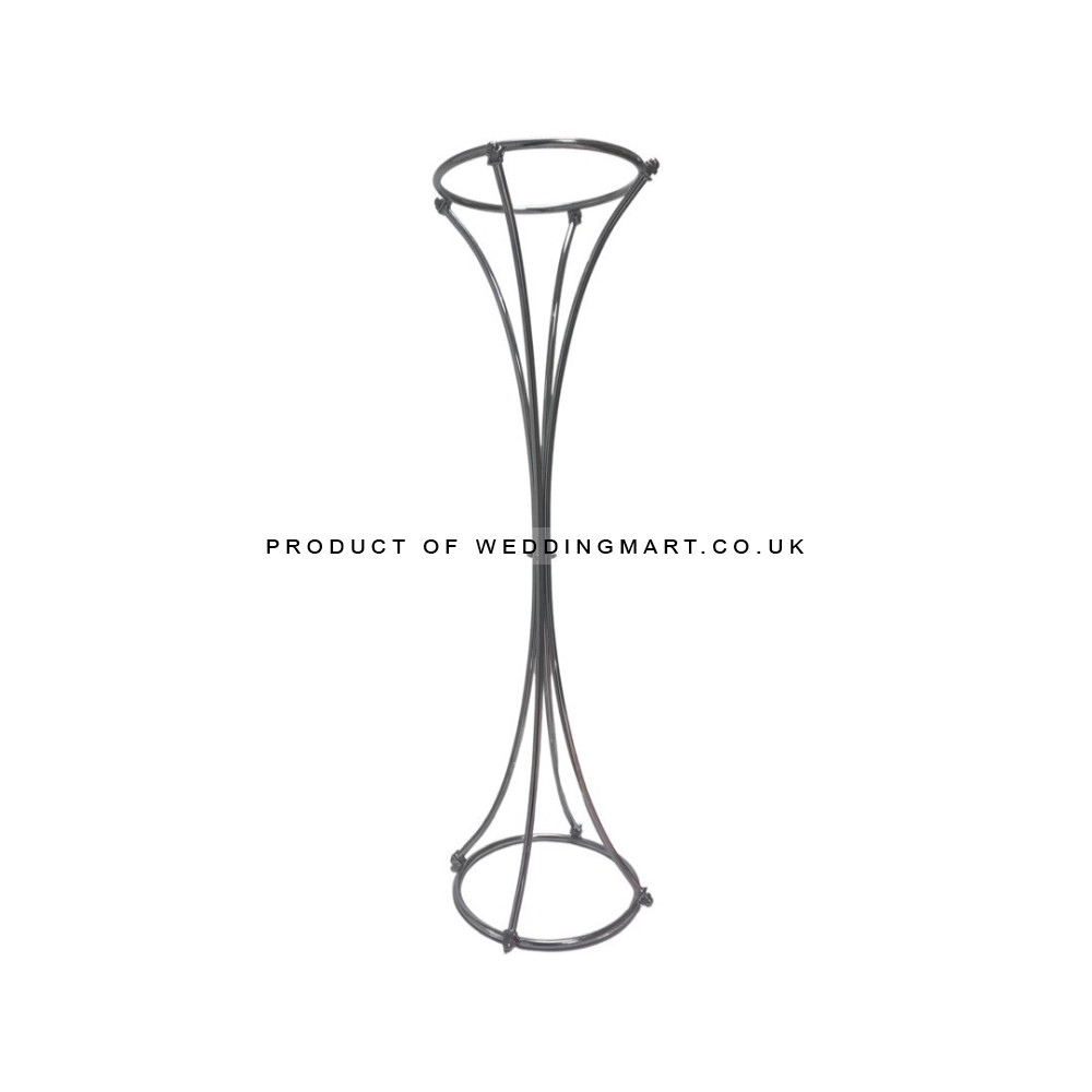 80cm Trumpet Shaped Metal Wedding Centerpiece Flower Stands - SILVER