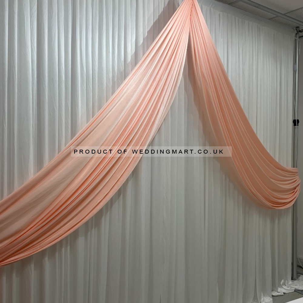 Butterfly Wedding Backdrop Swag - Peach