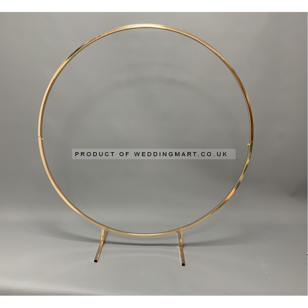60cm Wedding Table Floral Centerpiece Hoop Ring - Gold