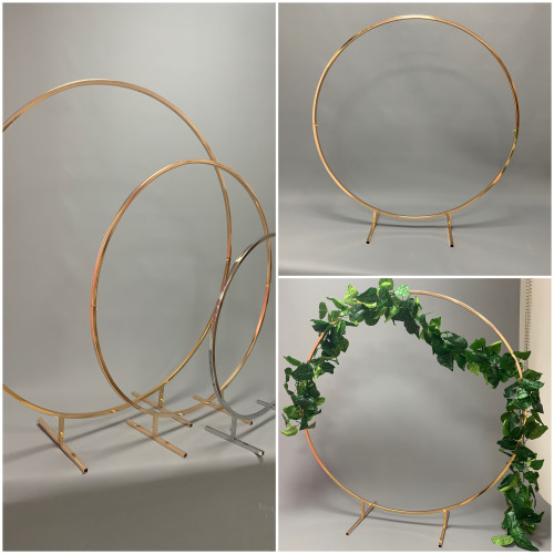 60cm Wedding Table Floral Centerpiece Hoop Ring - Gold
