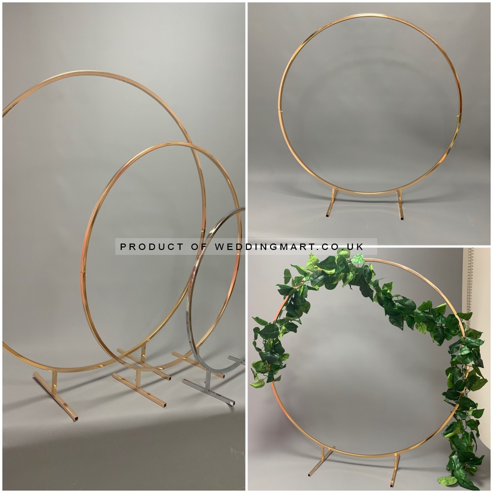 60cm Wedding Table Floral Centerpiece Hoop Ring - Gold
