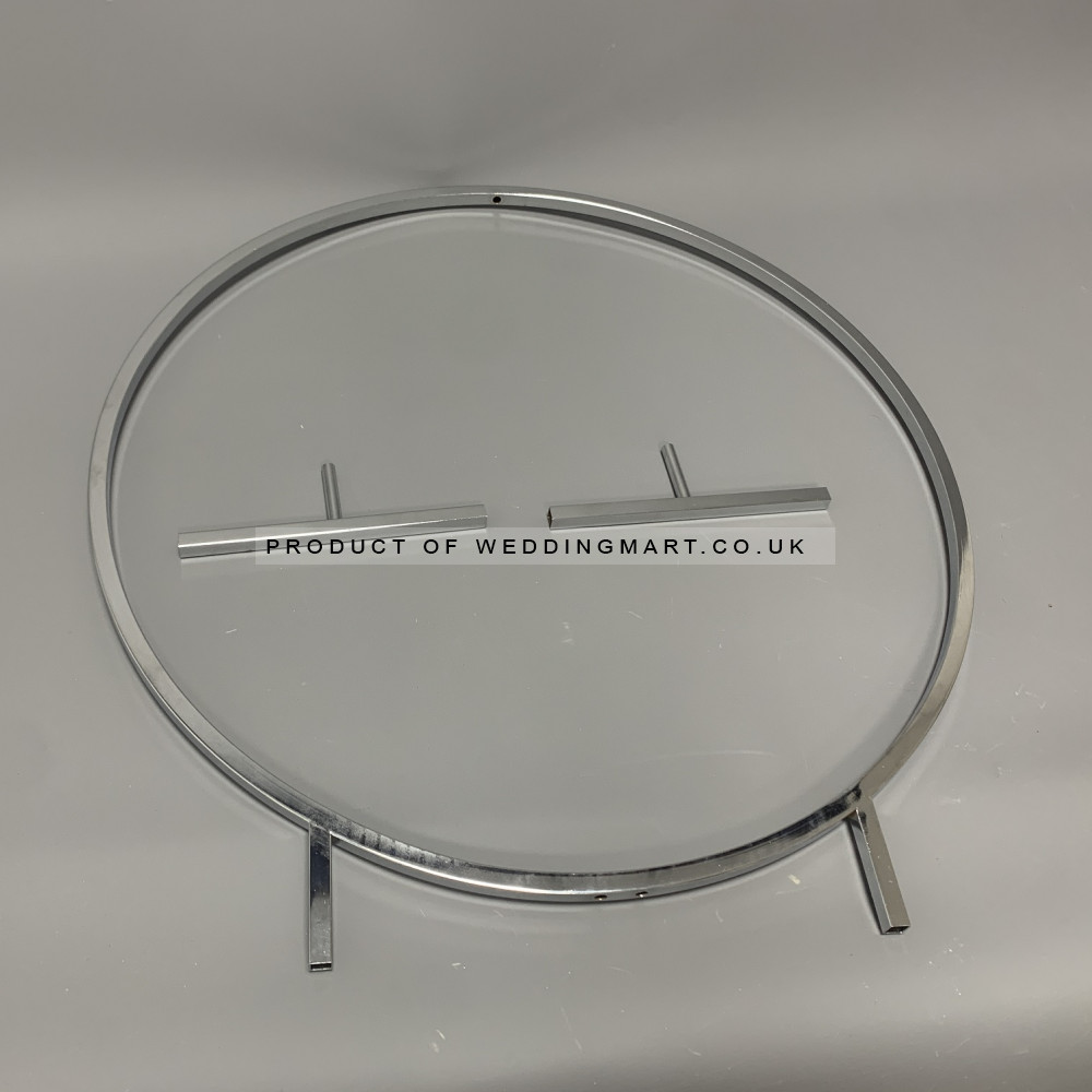 60cm Wedding Table Floral Centerpiece Hoop Ring - Silver – Wholesale Centrepiece Stands for Wedding Decorators | WeddingMart