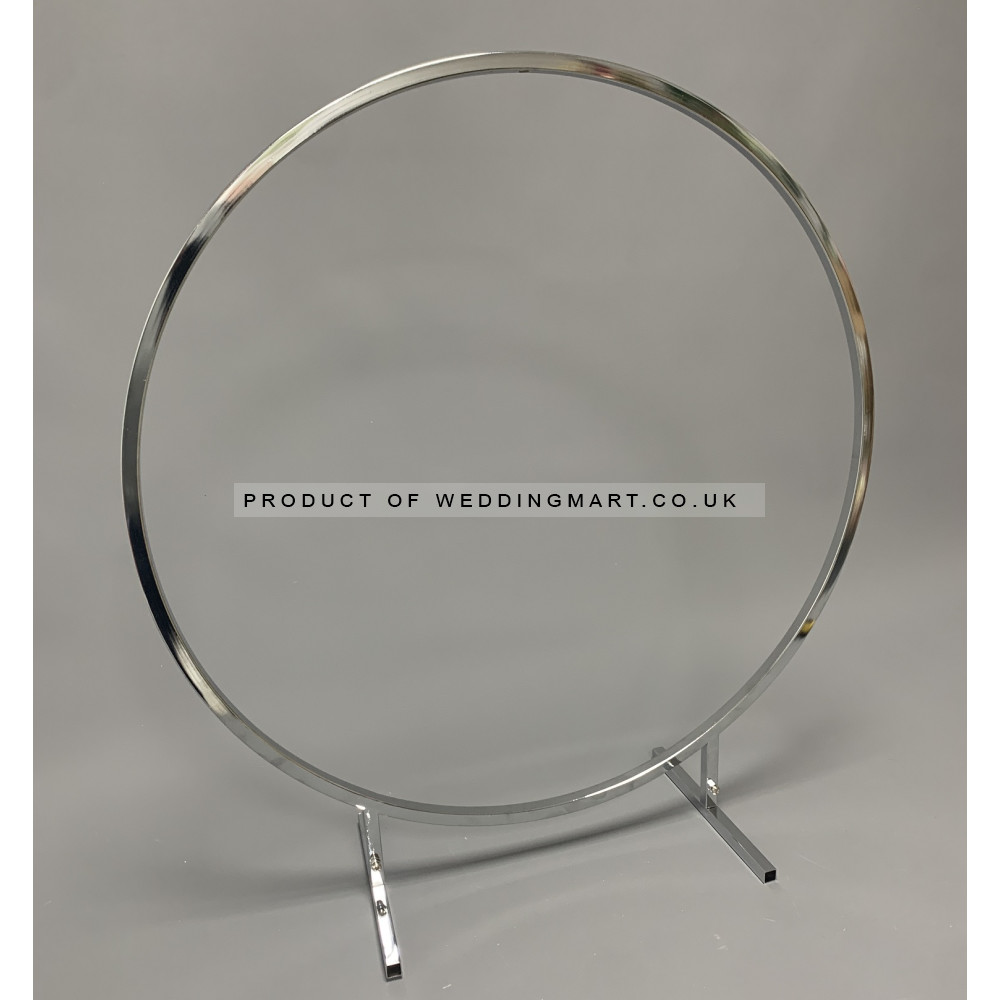60cm Wedding Table Floral Centerpiece Hoop Ring - Silver