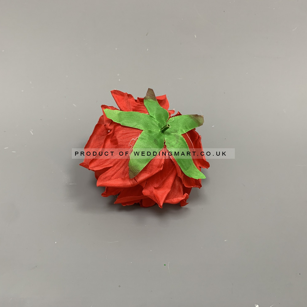 12mm Red Open Rose Heads - Pack of 12 – Wholesale Big Rose Heads for Wedding Decorators | WeddingMart