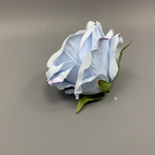 12mm Blue Open Rose Heads - Pack of 12