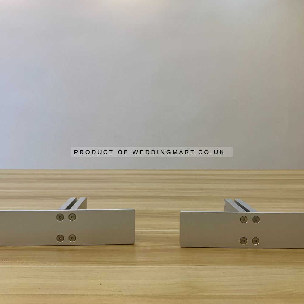 ilver aluminium freestanding table top screen holder with acrylic panel