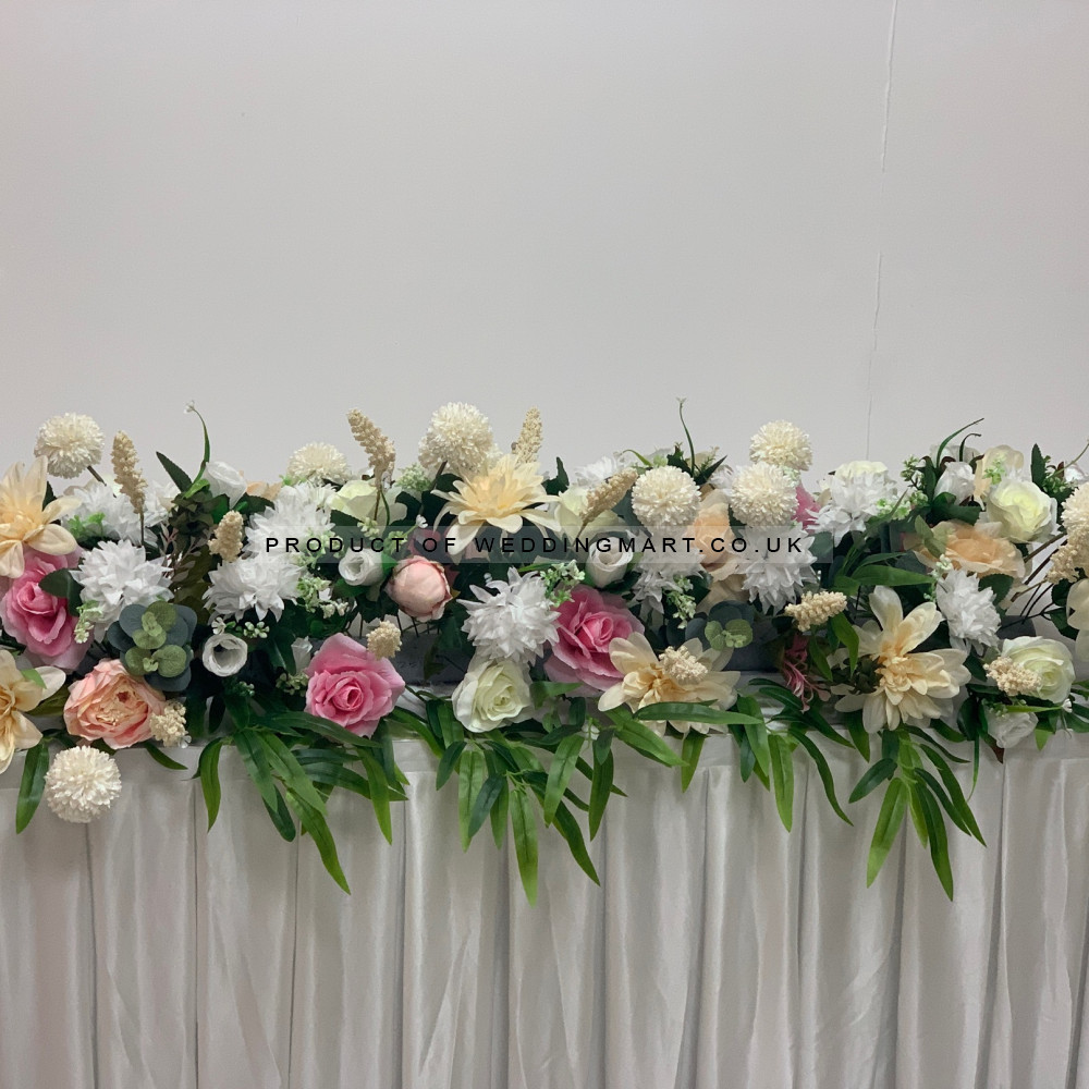100cm Wedding Top Table Floral Runner - TR2208