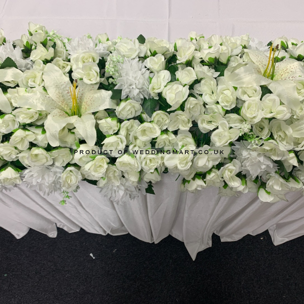 100cm Wedding Top Table Floral Runner - TR2210 – Wholesale Hoop and Table Floral Arrangements for Wedding Decorators | WeddingMart