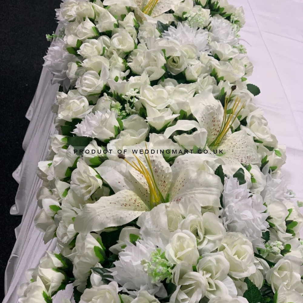 100cm Wedding Top Table Floral Runner - TR2210 – Wholesale Hoop and Table Floral Arrangements for Wedding Decorators | WeddingMart