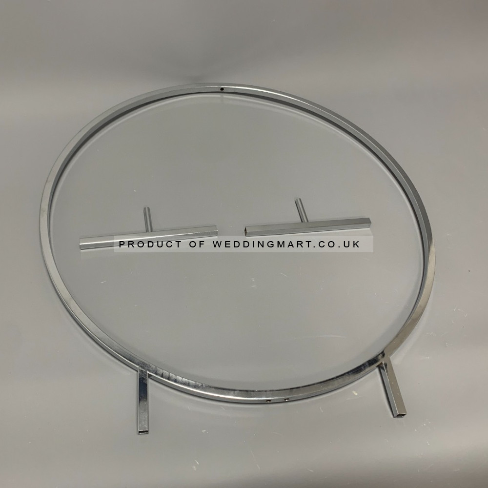 80cm Wedding Table Floral Centerpiece Hoop Ring - Silver – Wholesale Centrepiece Stands for Wedding Decorators | WeddingMart