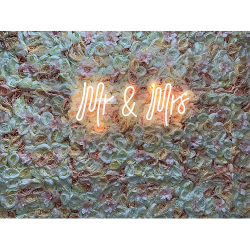 80cm Wedding Backdop Neon Sign - Mr and Mrs