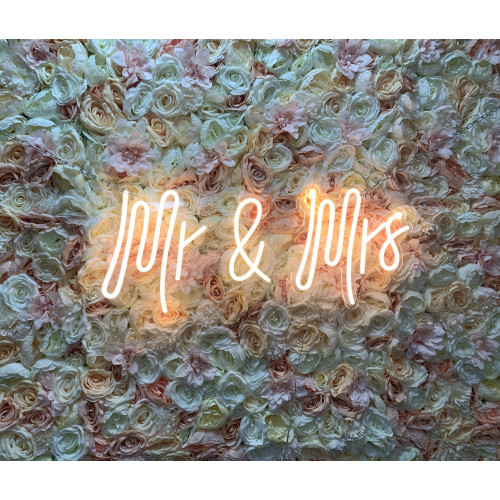 80cm Wedding Backdop Neon Sign - Mr and Mrs