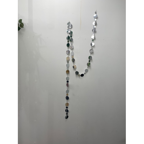 3m Mirror Beaded Garland String - Silver