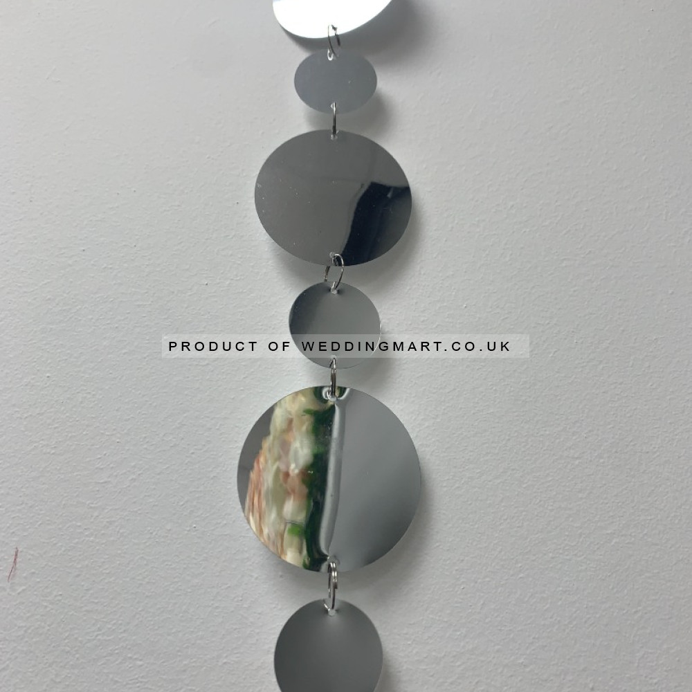 3m Mirror Beaded Garland String - Silver – Wholesale Wedding Backdrop Accessories for Wedding Decorators | WeddingMart