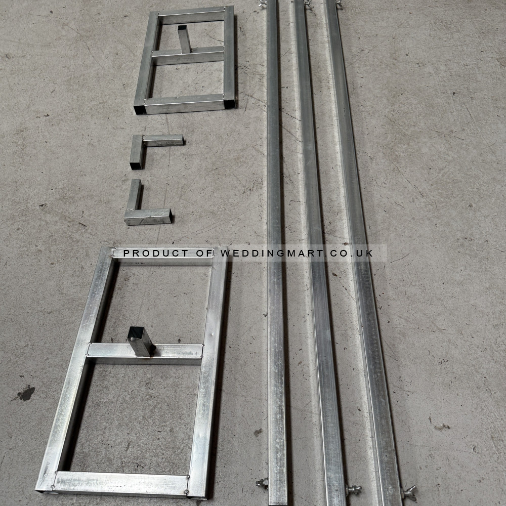 3m x 3m Economy Telescopic Wedding Backdrop Stand Adjustable Metal Background Frame
