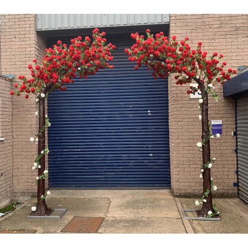 320cm Artificial Wedding Red Rose Tree Arch - L402