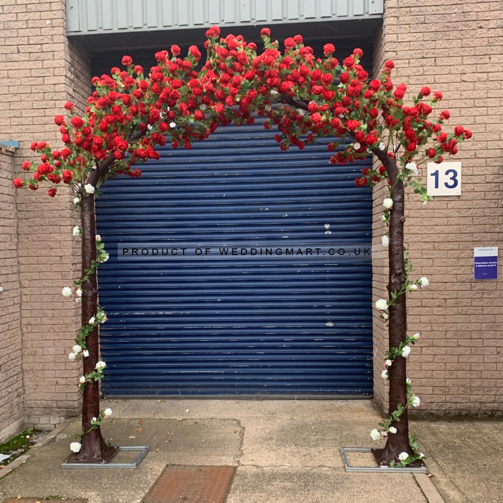 330cm Artificial Wedding Rose Tree Arch - L402 – Wholesale Floral Tree Arch and Pergola for Wedding Decorators | WeddingMart