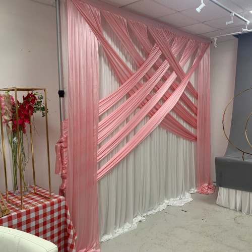 3M Decorative Silk Panels Overlay Swag - Dusty Pink