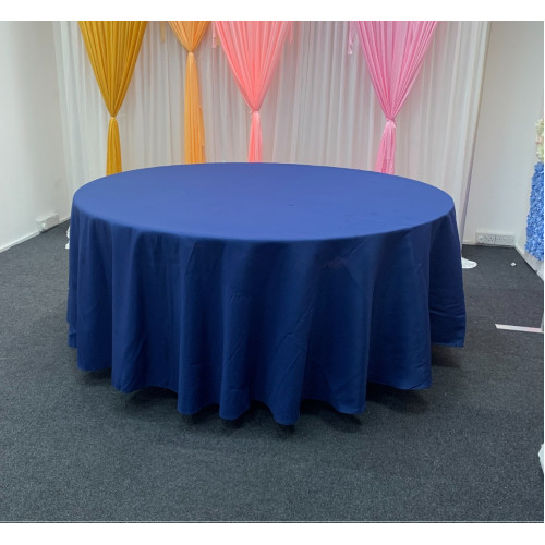 120 inch Round Polyester Table Cloths - Navy