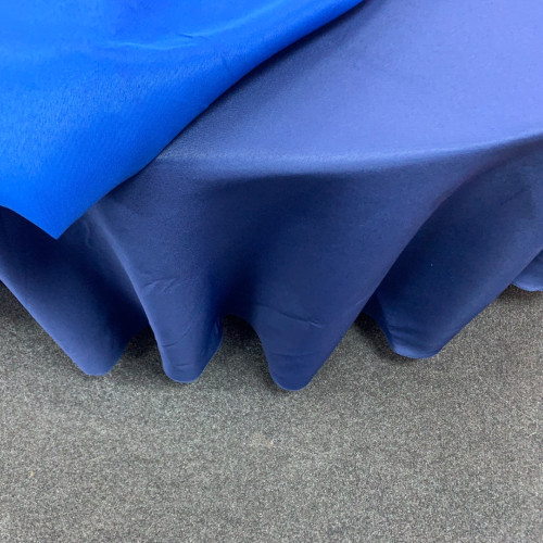 120 inch Round Polyester Table Cloths - Navy – Wholesale Polyester Tablecloths for Wedding Decorators | WeddingMart