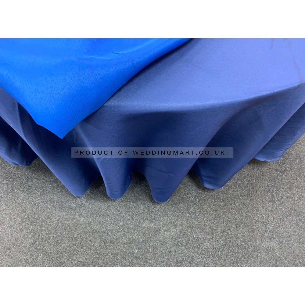 120 inch Round Polyester Table Cloths - Navy
