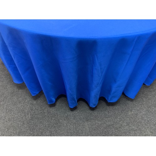 120 inch Round Polyester Table Cloths - Royal Blue