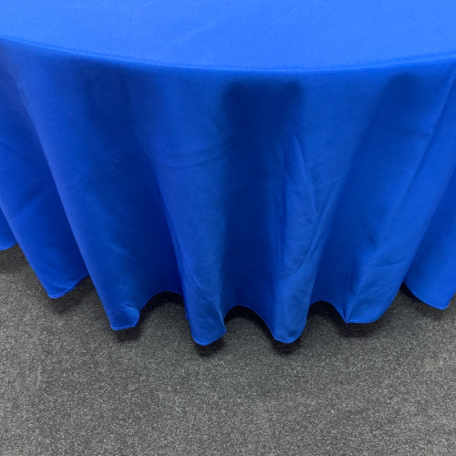 120 inch Round Polyester Table Cloths - Royal Blue – Wholesale Polyester Tablecloths for Wedding Decorators | WeddingMart