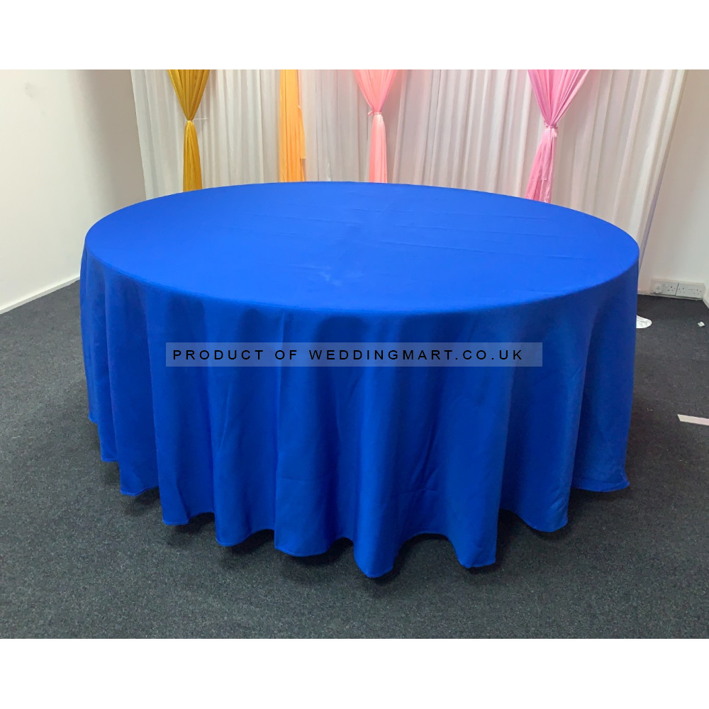 120 inch Round Polyester Table Cloths - Royal Blue