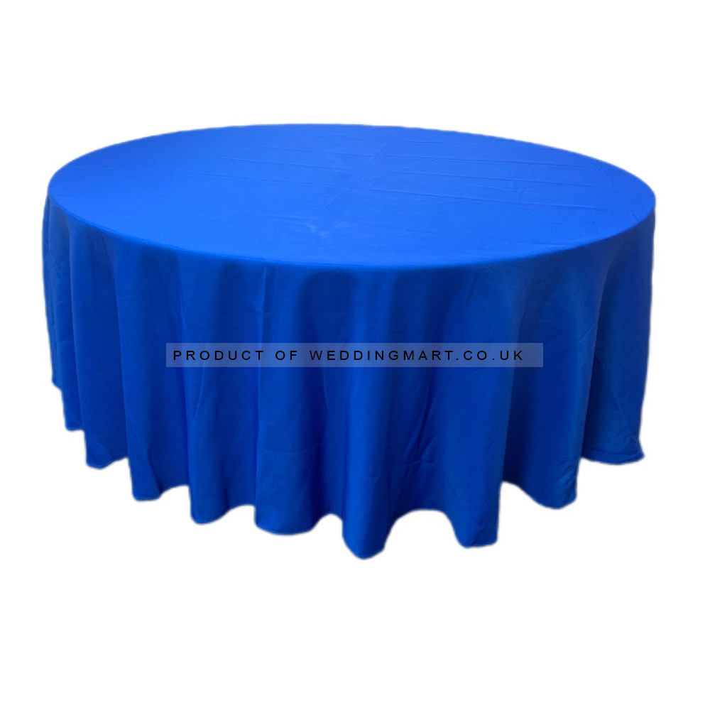 120 inch Round Polyester Table Cloths - Royal Blue