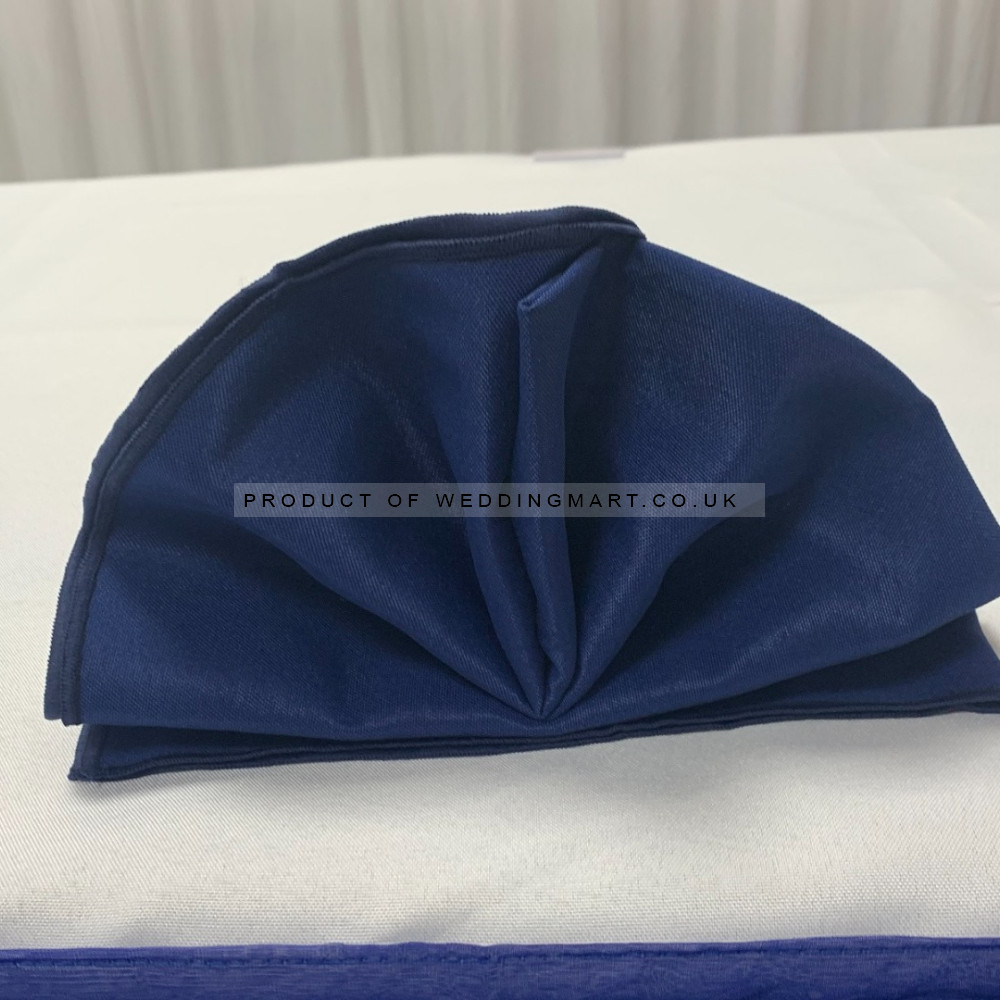 Polyester Napkins (Pack of 10) - Navy Blue – Wholesale Napkins for Wedding Decorators | WeddingMart