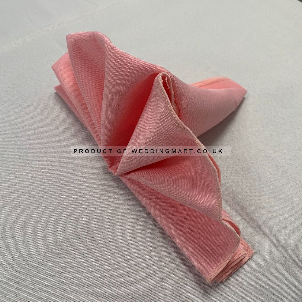 Polyester Napkins (Pack of 10) - Baby Pink – Wholesale Napkins for Wedding Decorators | WeddingMart
