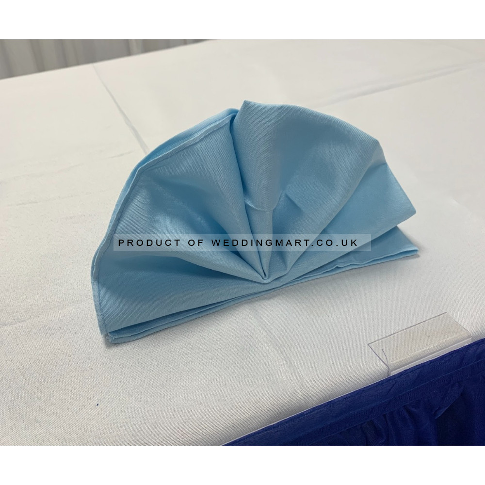 Polyester Napkins (Pack of 10) - Baby Blue