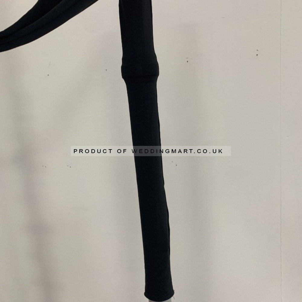 Stretch Fit Pipe and Drape Upright Stand Cover - Black