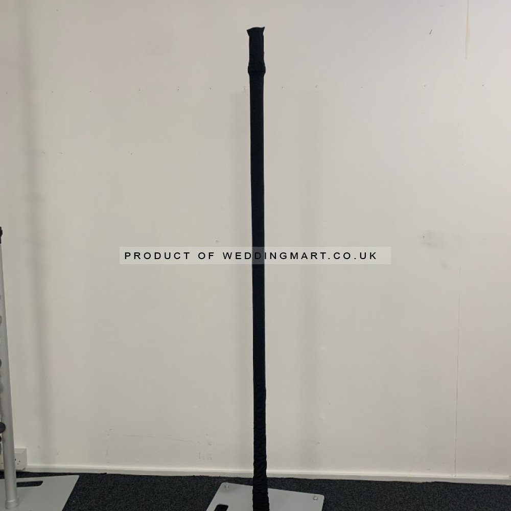 Stretch Fit Pipe and Drape Upright Stand Cover - Black – Wholesale Pipe and Drape Accessories for Wedding Decorators | WeddingMart