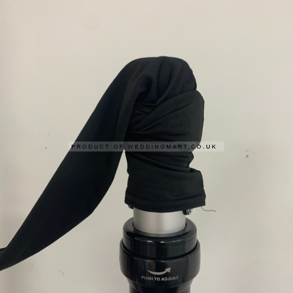 Stretch Fit Pipe and Drape Upright Stand Cover - Black – Wholesale Pipe and Drape Accessories for Wedding Decorators | WeddingMart