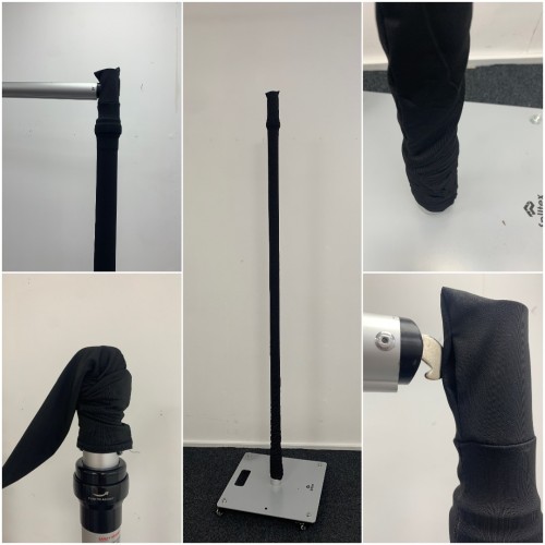 Stretch Fit Spandex Pipe and Drape Upright Stand Cover - Black