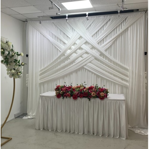 3M Decorative Silk Panels Overlay Swag - White