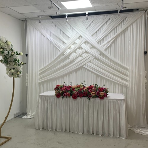 3M Decorative Silk Panels Overlay Swag - White