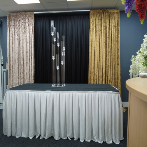 8 Heads Glass Candle Holders Spiral Candelabra Wedding Table Centerpiece Stand - CNT-24005 – Wholesale Glass Vases for Wedding Decorators | WeddingMart