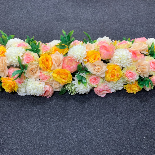 100cm Wedding Top Table Floral Runner - FA2303004 – Wholesale Hoop and Table Floral Arrangements for Wedding Decorators | WeddingMart