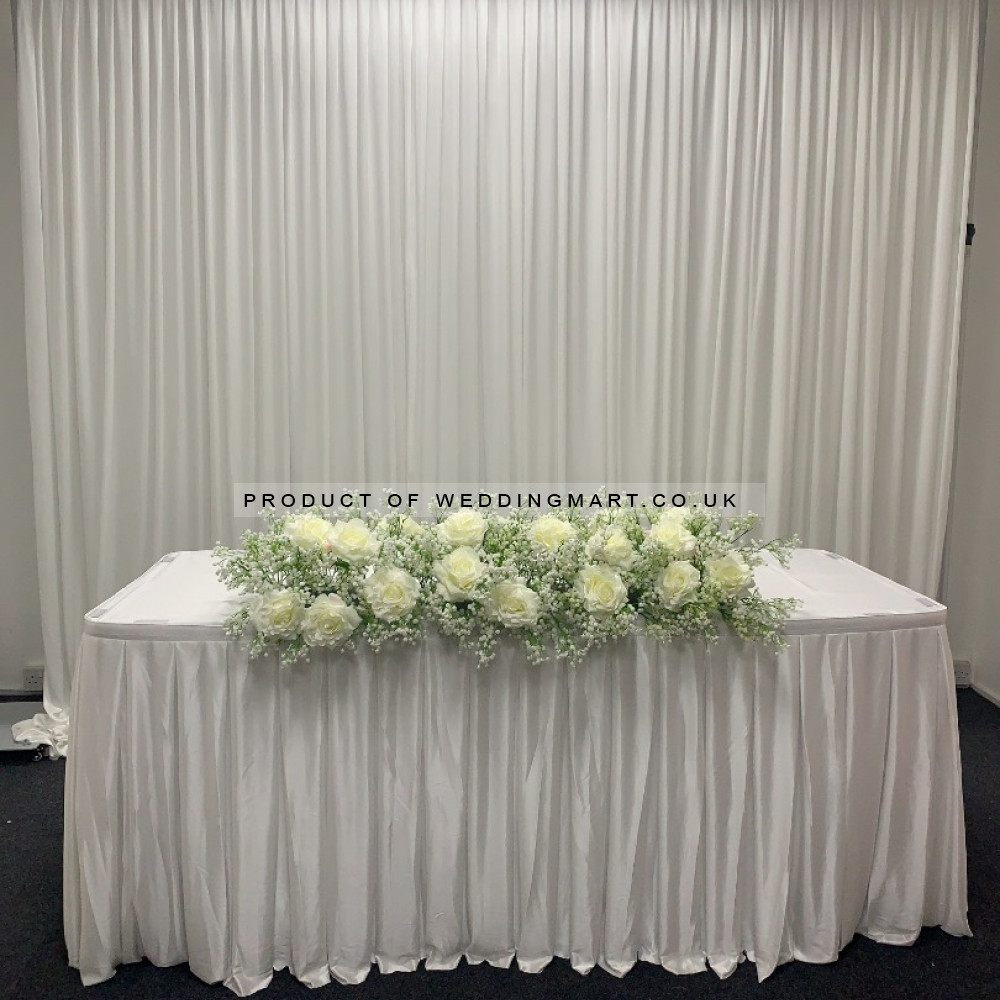 100cm Wedding Top Table Floral Runner - FA2303001 – Wholesale Hoop and Table Floral Arrangements for Wedding Decorators | WeddingMart