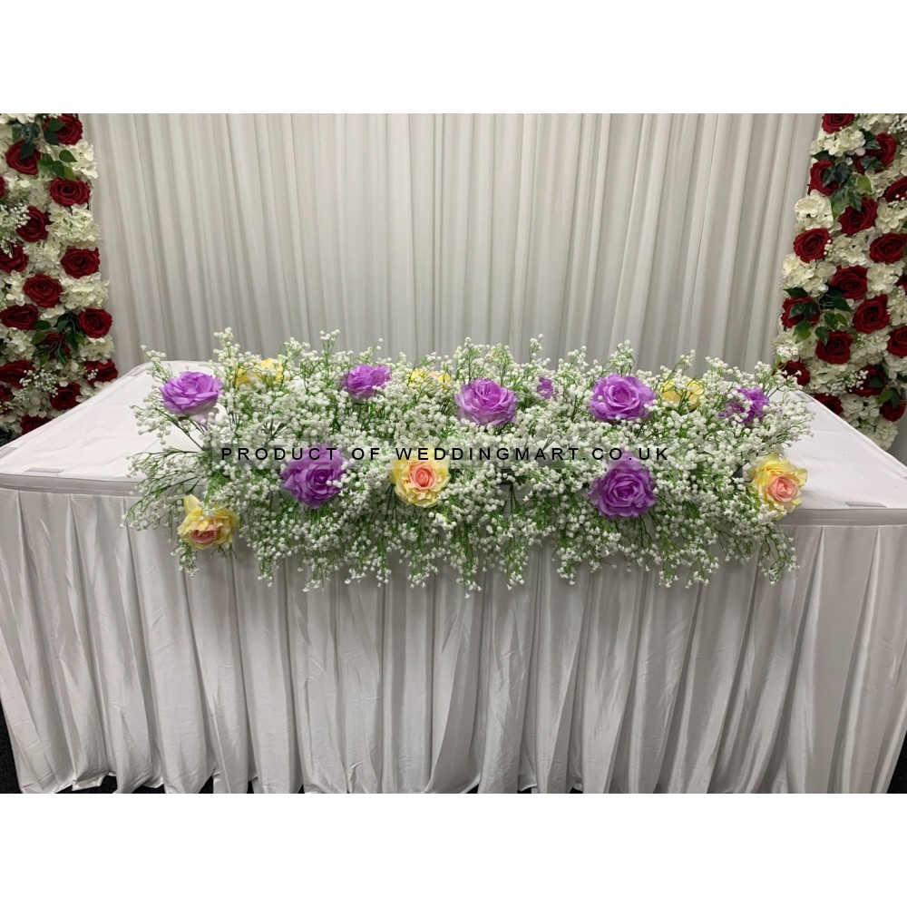 Wedding Table | Backdrops | Stage Decorative Floral Arrangement Runner - FA2303003