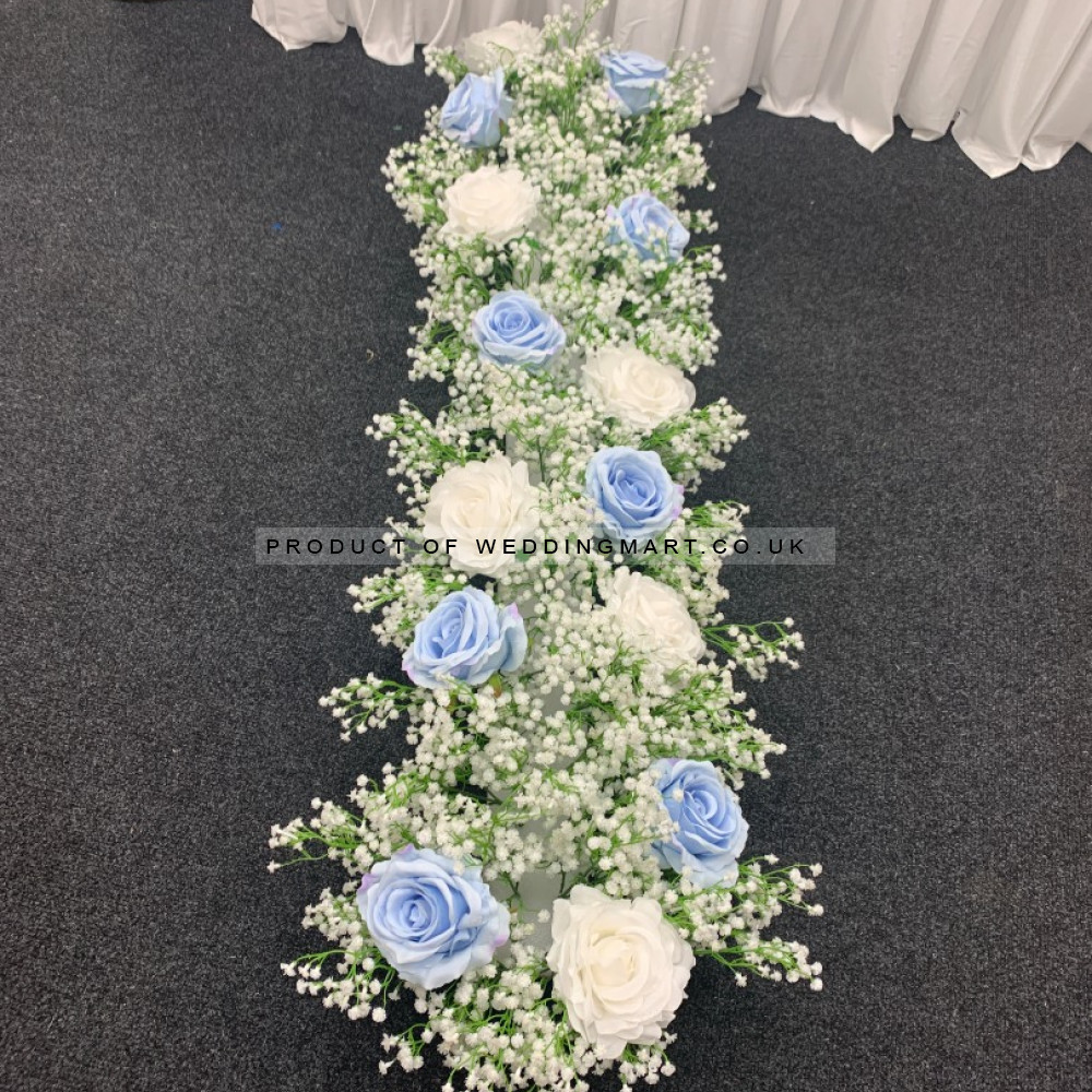 100cm Wedding Top Table Floral Runner - FA2303006 – Wholesale Hoop and Table Floral Arrangements for Wedding Decorators | WeddingMart