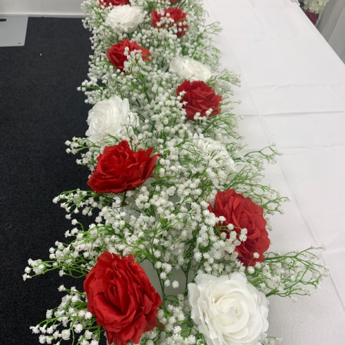 100cm Wedding Top Table Floral Runner - FA2303007 – Wholesale Hoop and Table Floral Arrangements for Wedding Decorators | WeddingMart