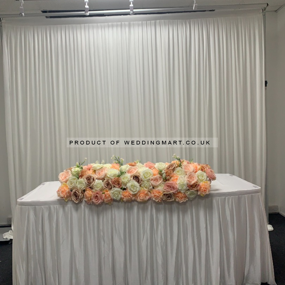 100cm Wedding Top Table Floral Runner - FA2303008 – Wholesale Hoop and Table Floral Arrangements for Wedding Decorators | WeddingMart