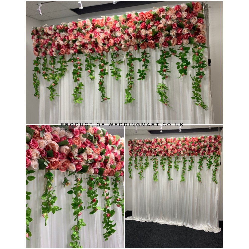 240cm Readymade Wedding Backdrop Floral Runner - WMBN23003