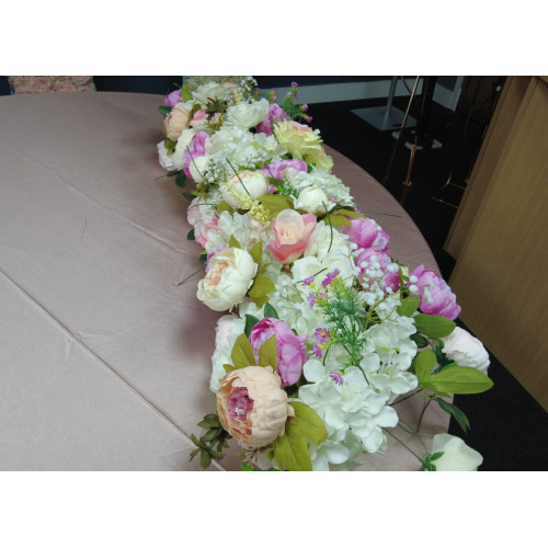 100cm Wedding Top Table Floral Runner - TF-24001