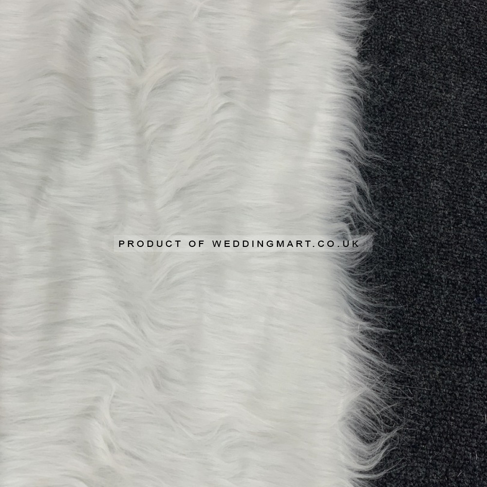 120cm Faux Fur Rug Carpet Cover for Wedding Stage Aisle Runner Walkway - White – Wholesale Accessories for Wedding Decorators | WeddingMart